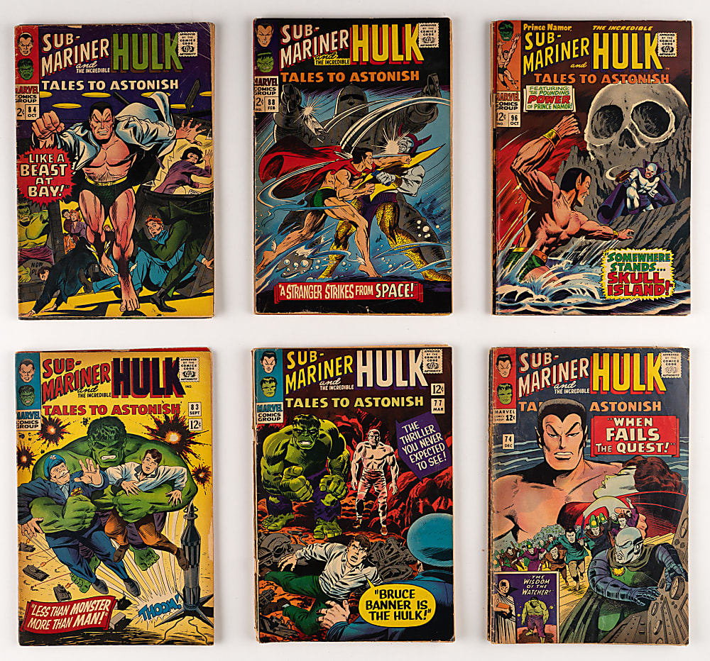 1964-1968 Marvel Tales to Astonish Hulk/Sub-Mariner Double Feature Near-Complete Run (26/32) with #93 Silver Surfer First Crossover