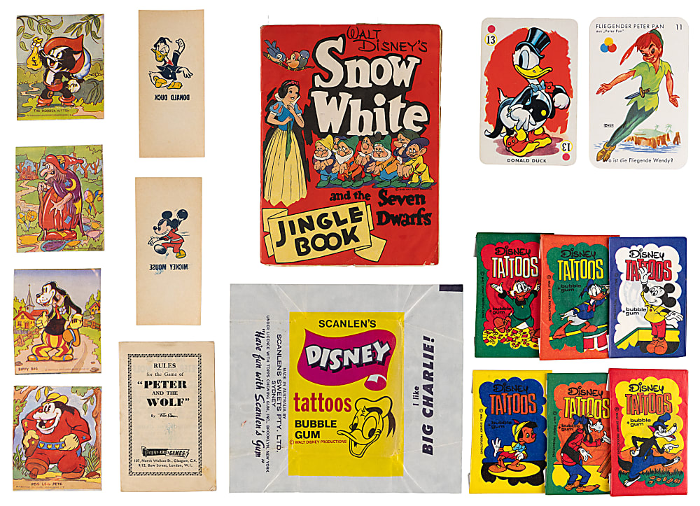 1930s-1970s Walt Disney Card Collection (300+) with (6) Complete/Near Sets & Unopened