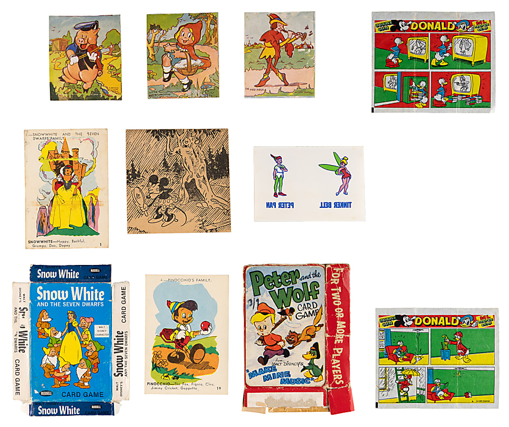 1930s-1970s Walt Disney Card Collection (300+) with (6) Complete/Near Sets & Unopened