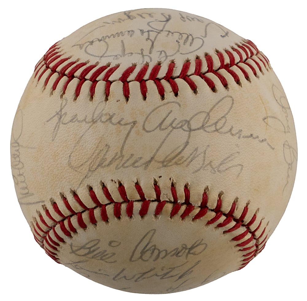 1984 Detroit Tigers World Champions Team-Signed Ball with (23) Including Anderson, Gibson & Whitaker