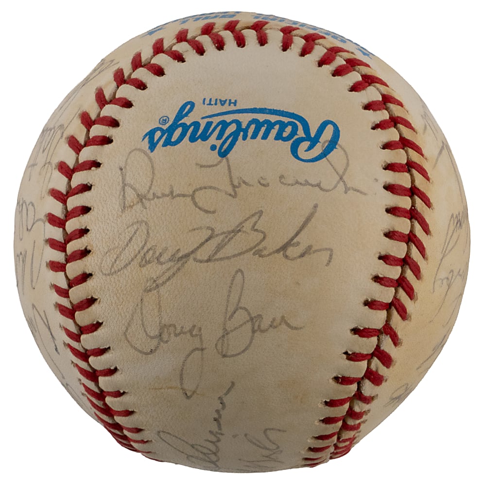 1984 Detroit Tigers World Champions Team-Signed Ball with (23) Including Anderson, Gibson & Whitaker