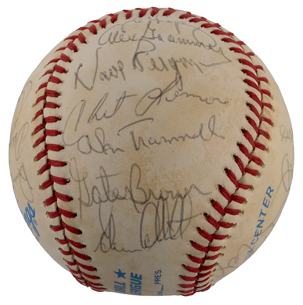 1984 Detroit Tigers World Champions Team-Signed Ball with (23) Including Anderson, Gibson & Whitaker