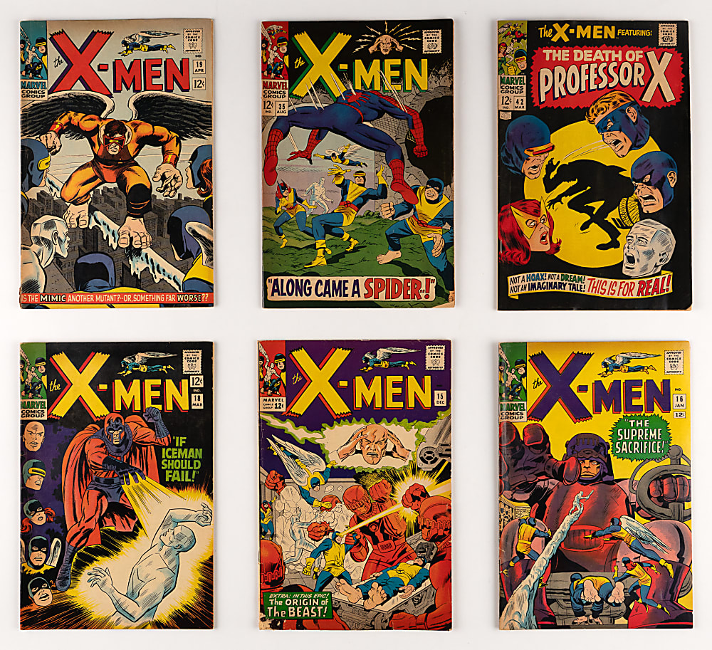 1965-1968 Marvel X-Men Early Issues (18) with #35 Spider-Man Crossover