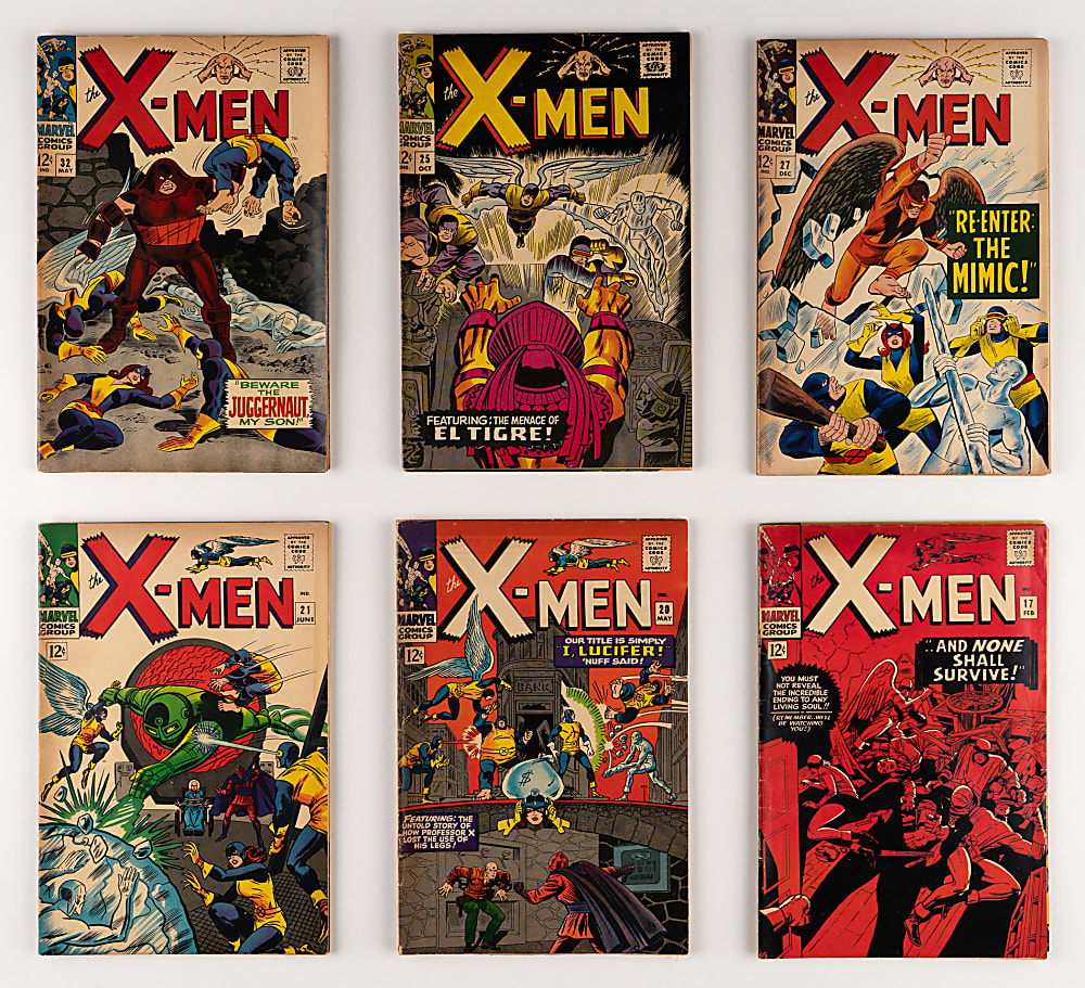 1965-1968 Marvel X-Men Early Issues (18) with #35 Spider-Man Crossover