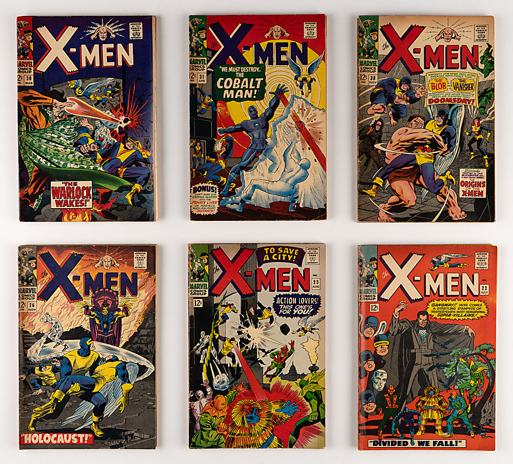 1965-1968 Marvel X-Men Early Issues (18) with #35 Spider-Man Crossover