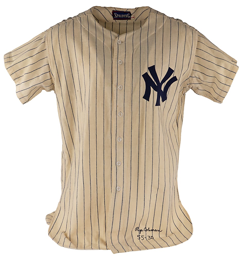 1955 Rip Coleman Rookie Season Game-Worn AL Champion New York Yankees Jersey - Phil Wood LOA
