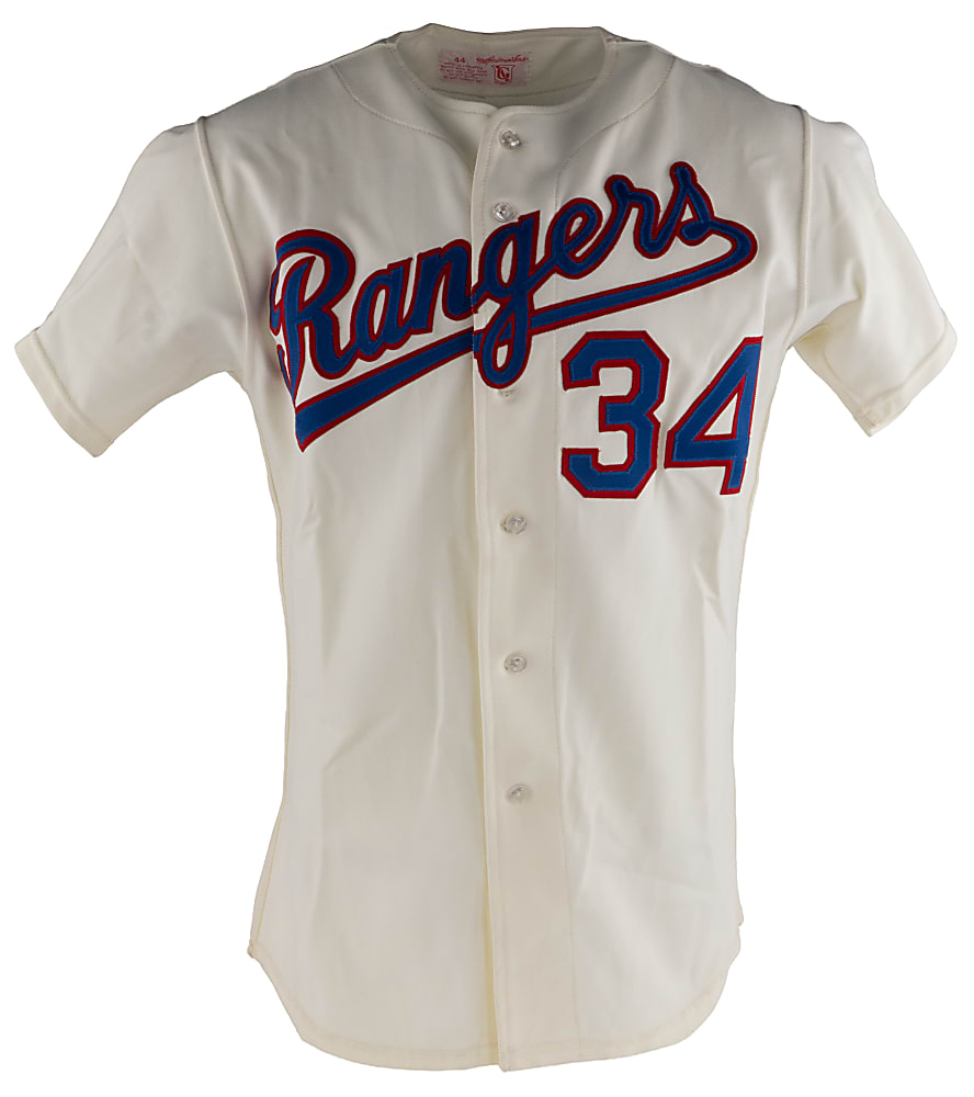 1991-1992 Nolan Ryan Texas Rangers Professional Model Home Jersey with Phil Wood LOA