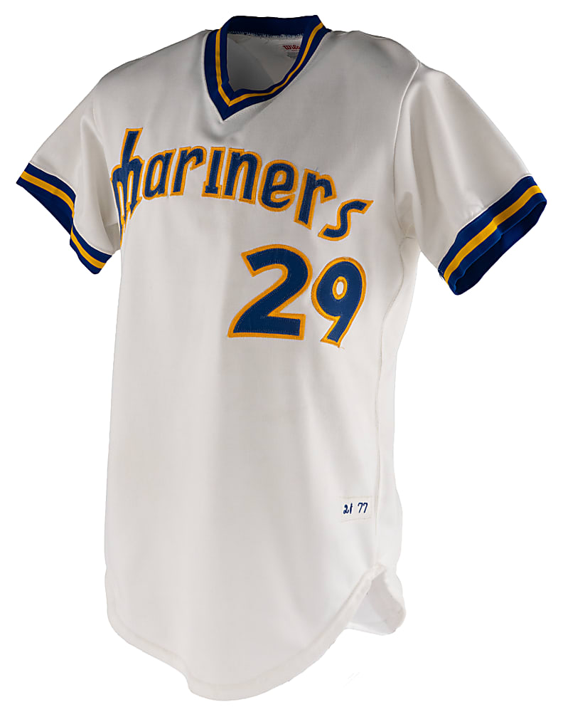 1977 Tom House First Year Seattle Mariners Game-Used Home Jersey with Phil Wood LOA