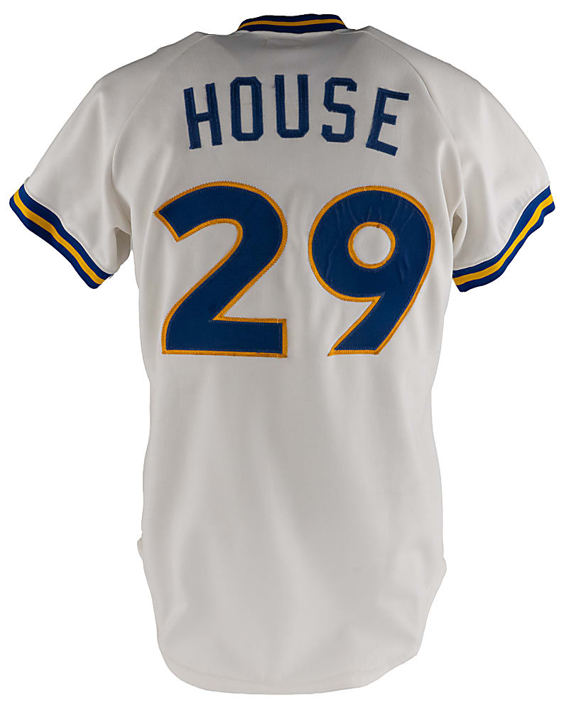 1977 Tom House First Year Seattle Mariners Game-Used Home Jersey with Phil Wood LOA