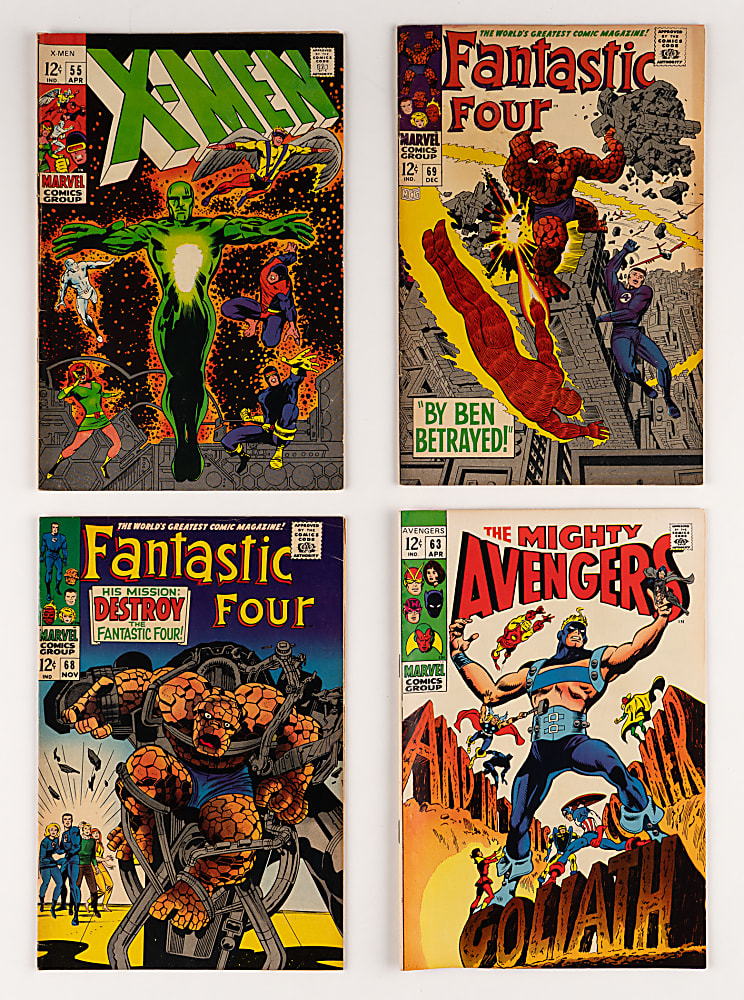 1960s Marvel Super-Hero Team Comics (10) with Avengers, Fantastic Four & X-Men