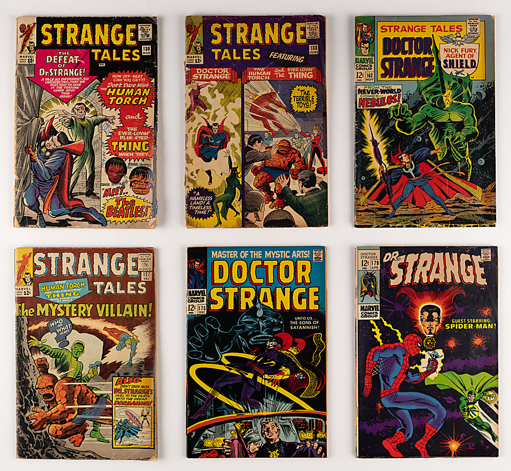 1960s Marvel Doctor Strange and Nick Fury Comics (14) with Fury #1