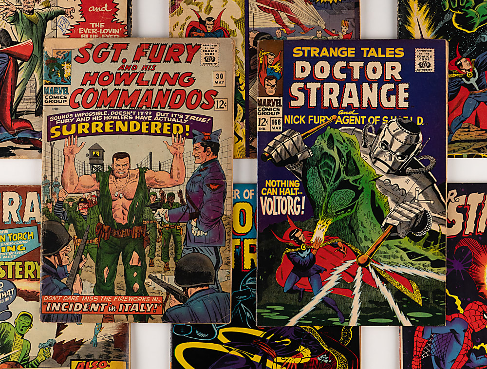 1960s Marvel Doctor Strange and Nick Fury Comics (14) with Fury #1