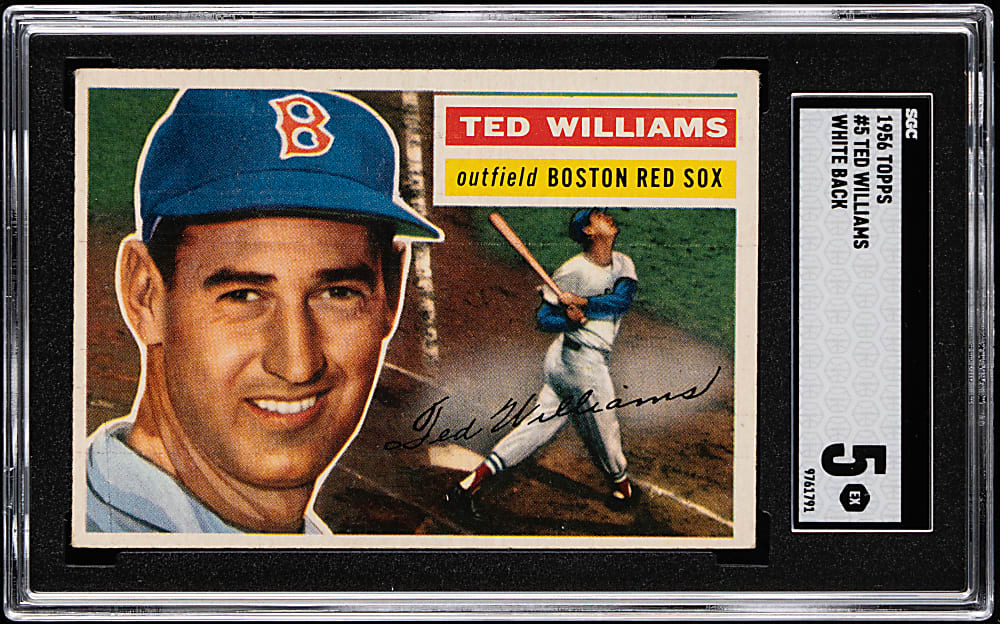 1956 Topps #5 Ted Williams White Back SGC EX 5