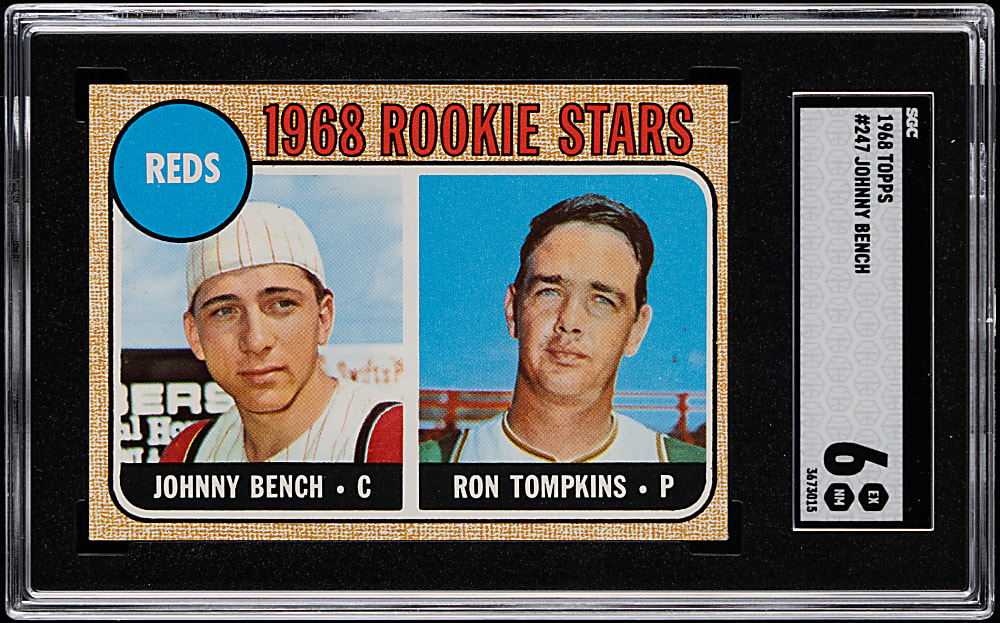 1968 Topps #247 Johnny Bench Rookie SGC EX/NM 6