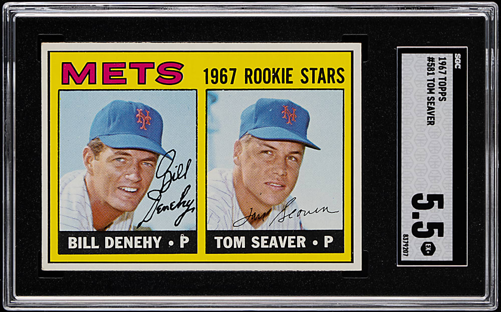 1967 Topps #581 Tom Seaver High Number Rookie SGC EX+ 5.5