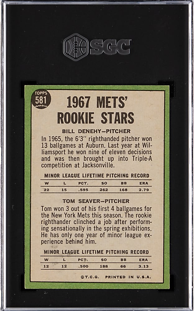 1967 Topps #581 Tom Seaver High Number Rookie SGC EX+ 5.5