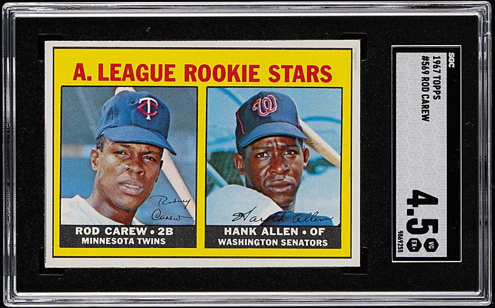1967 Topps #569 Rod Carew Rookie High Number SGC VG/EX+ 4.5