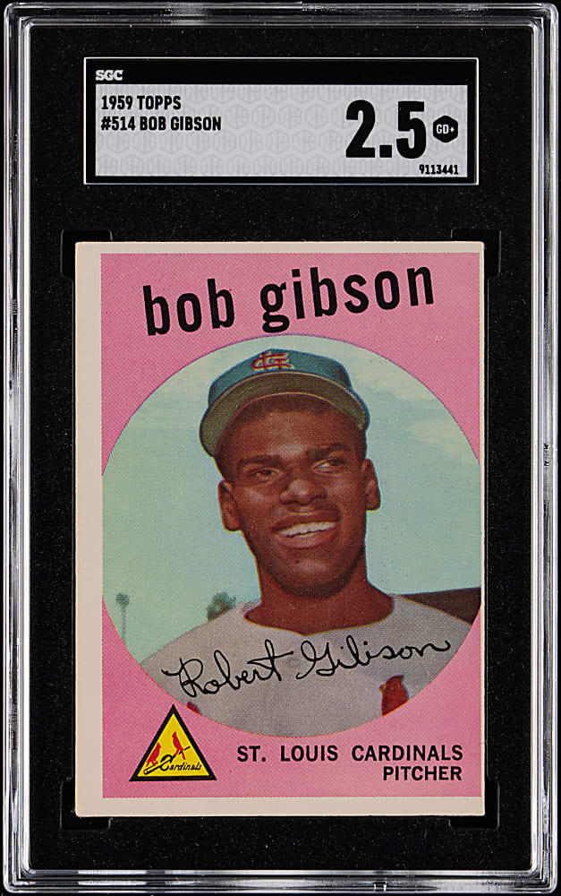 1959 Topps #514 Bob Gibson Rookie SGC GOOD+ 2.5