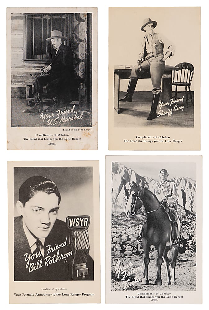 1938-1940 The Lone Ranger Radio Premiums (10) with Cobako & Silvercup Bread
