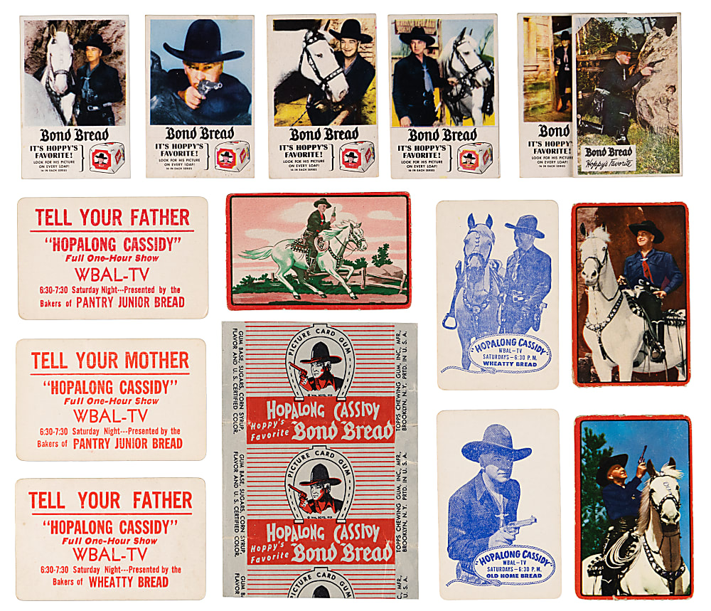 1950s Hopalong Cassidy Card Collection (36) with (2) Complete Sets & Tough Regionals/Types