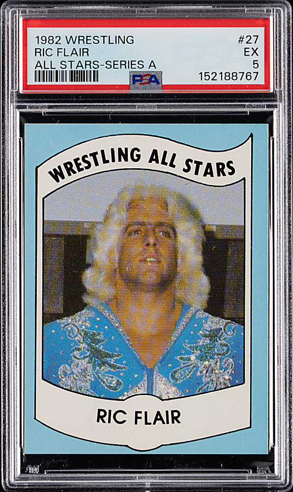 1982 Wrestling All-Stars "Series A" #27 Ric Flair Rookie PSA EX 5