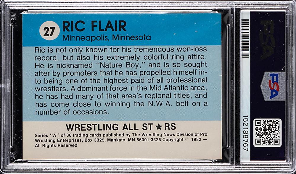 1982 Wrestling All-Stars "Series A" #27 Ric Flair Rookie PSA EX 5