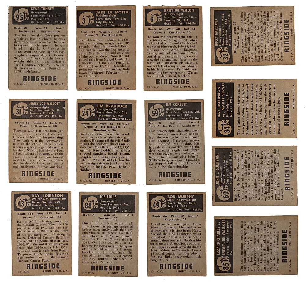 1951 Topps Ringside Boxing Complete Set (96)