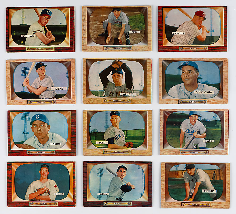1955 Bowman Low Series Near Complete Run (221/225)