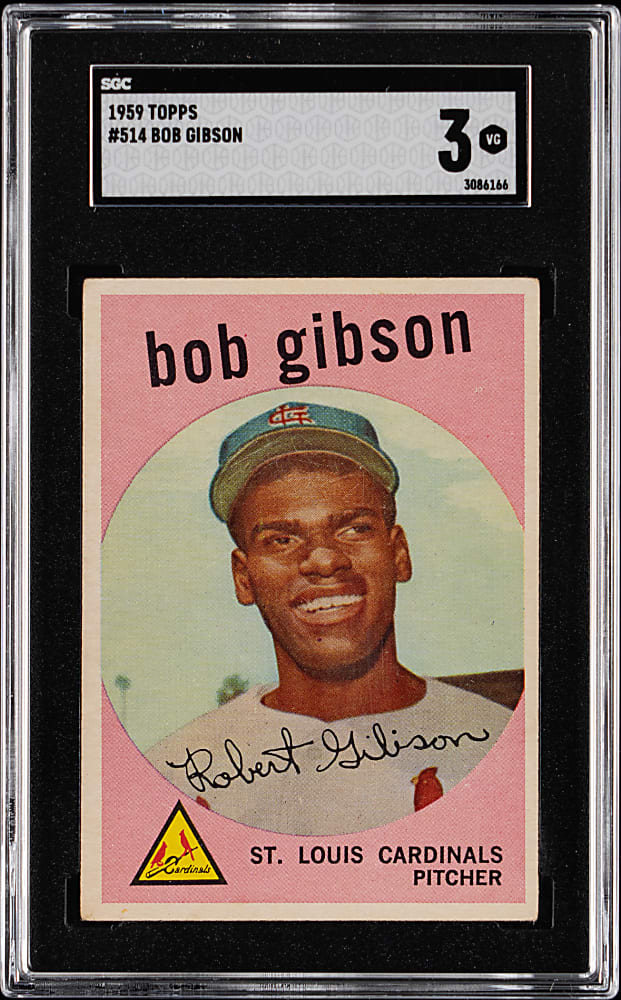 1959 Topps #514 Bob Gibson Rookie High Number SGC VG 3