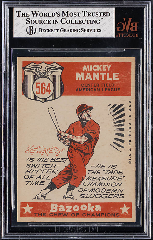 1959 Topps #564 Mickey Mantle All-Star High Number BVG NM+ 7.5