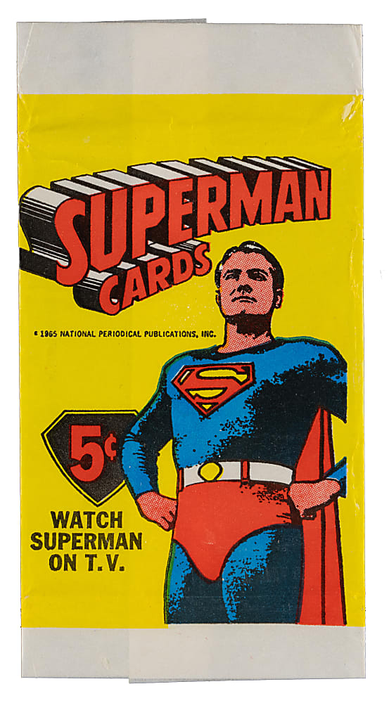 1966 Topps Superman Complete Set (66/66) Plus 5-Cent Wax Pack Wrapper
