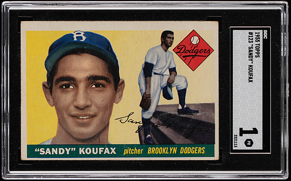 1955 Topps #123 Sandy Koufax Rookie SGC POOR 1
