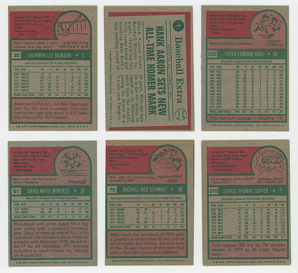 1975 Topps Complete Set (660)