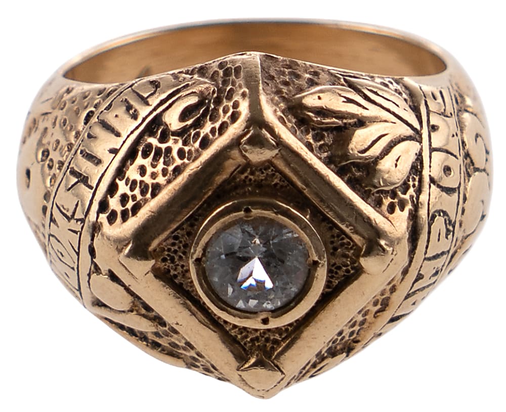 Casey Stengel Engraved 1922 New York Giants World Champions 10K Gold Commemorative Ring - Jeweler LOA