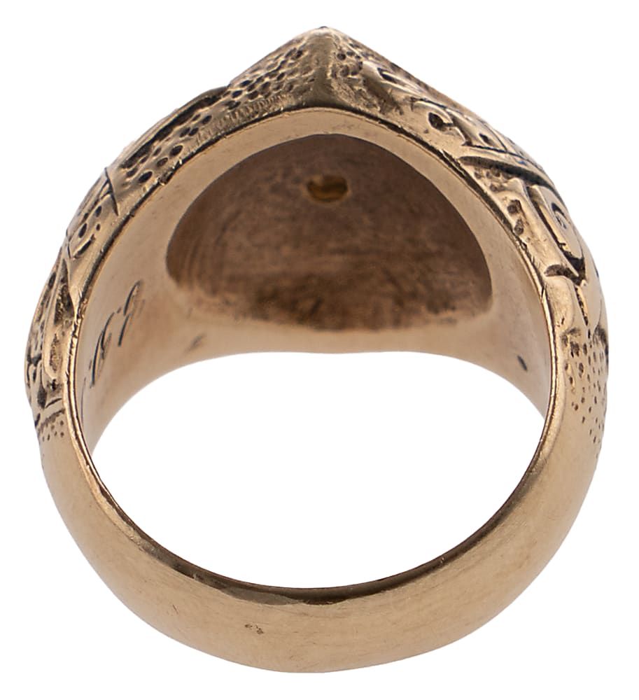 Casey Stengel Engraved 1922 New York Giants World Champions 10K Gold Commemorative Ring - Jeweler LOA