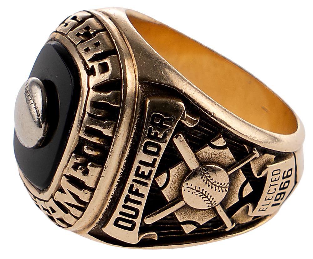 Ted Williams 1966 Hall of Fame Induction 10K Gold Commeorative Ring - Jeweler LOA