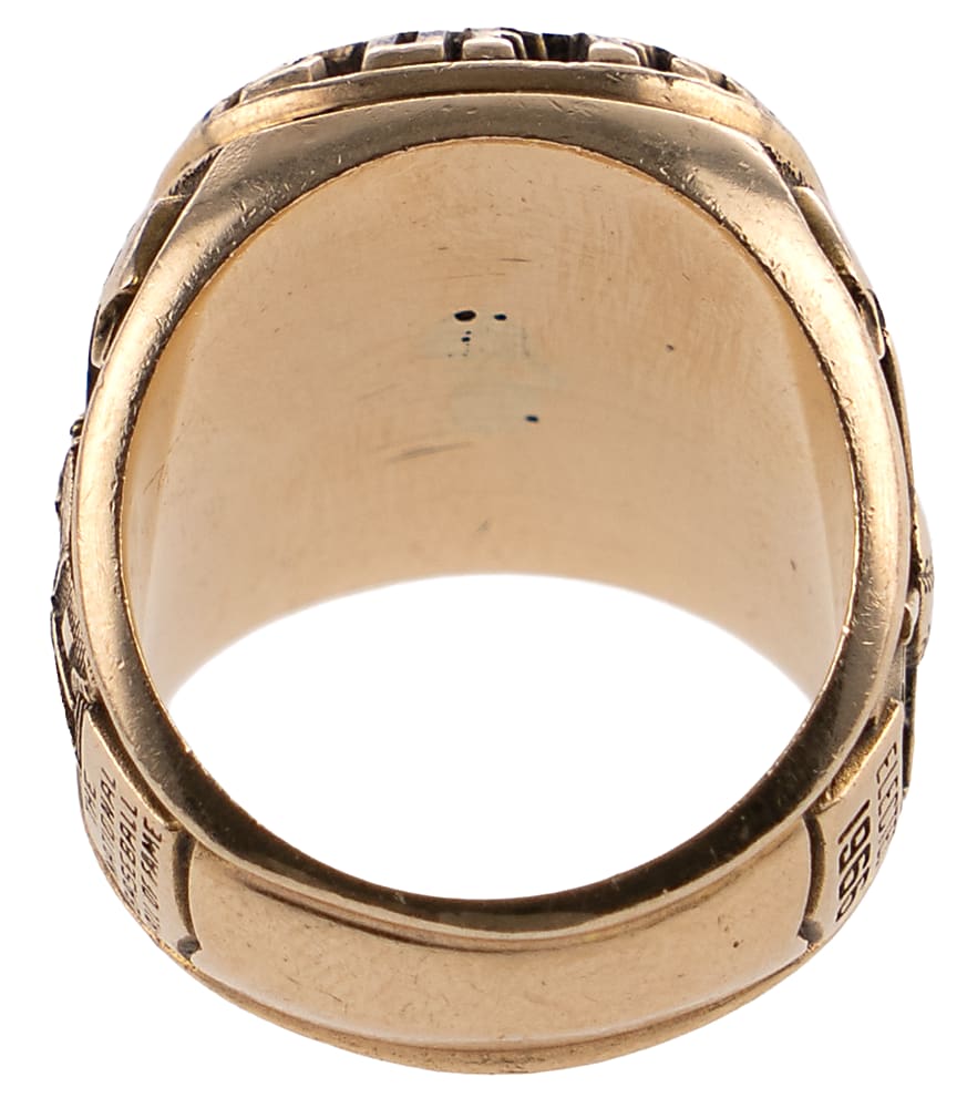 Ted Williams 1966 Hall of Fame Induction 10K Gold Commeorative Ring - Jeweler LOA