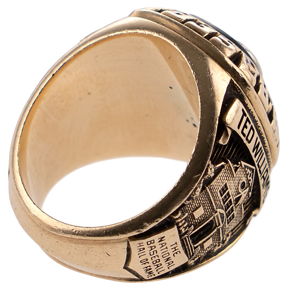 Ted Williams 1966 Hall of Fame Induction 10K Gold Commeorative Ring - Jeweler LOA