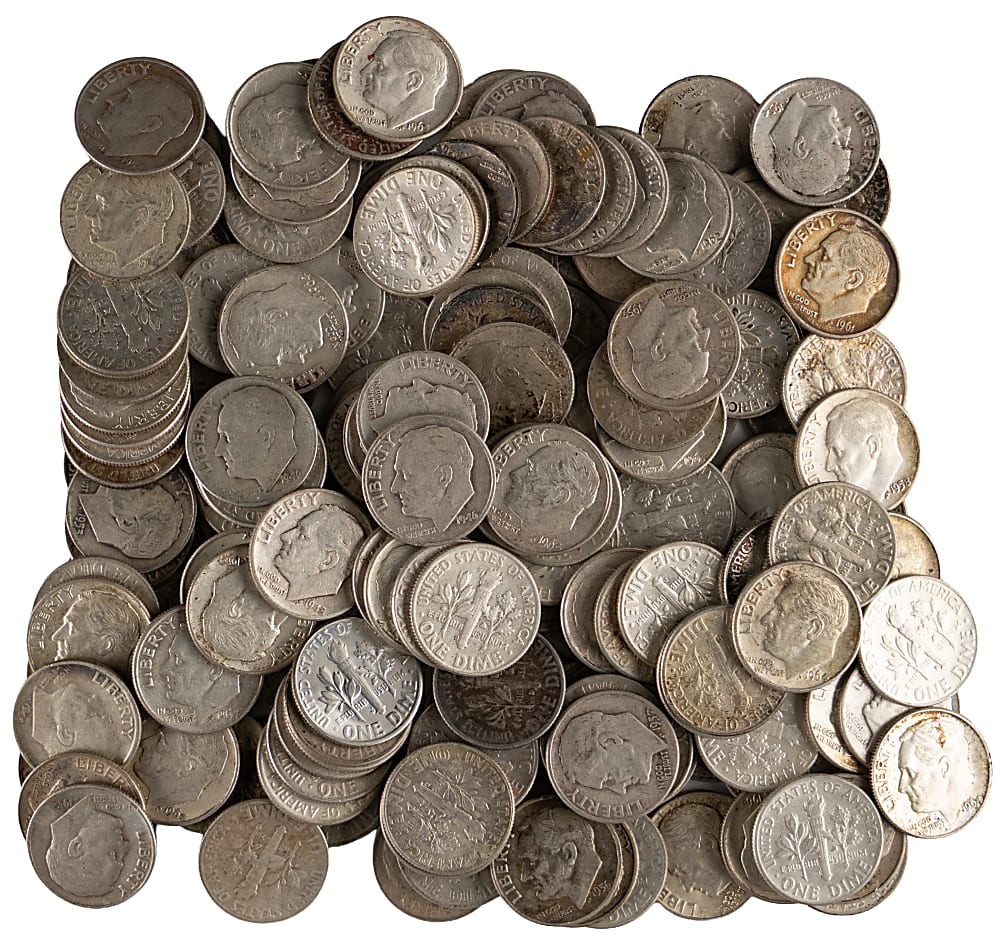 1946-1964 Roosevelt Silver Dimes (179)