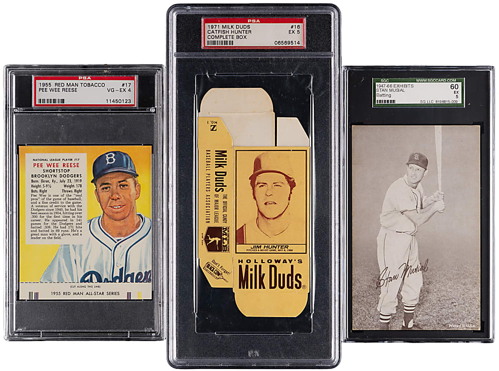 1947-1974 Oddball Baseball Collection (9) with (7) Graded & (6) Hall of Famers