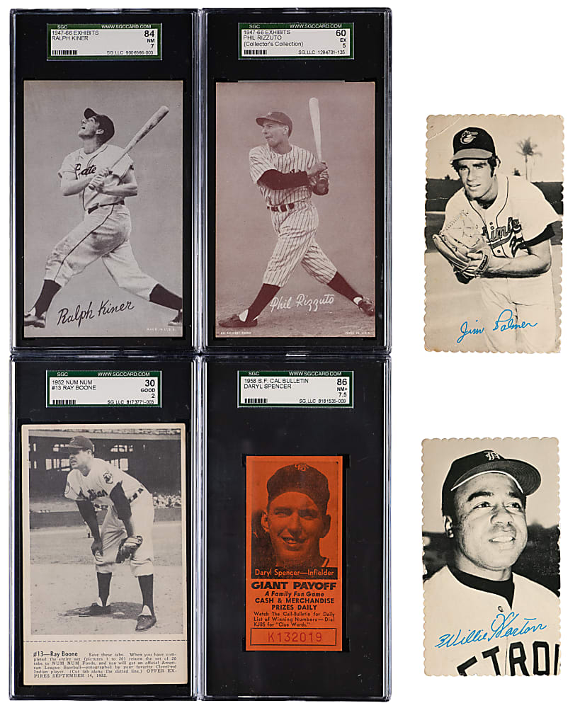 1947-1974 Oddball Baseball Collection (9) with (7) Graded & (6) Hall of Famers