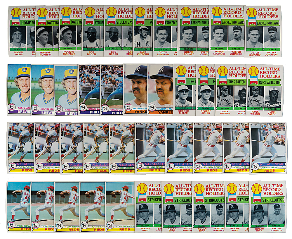 1979 Topps Collection (1,275+) with (120+) Hall of Famers Including Nolan Ryan & Ozzie Smith Rookie - Clean!