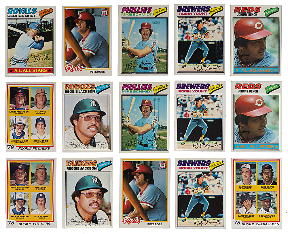 1977 & 1978 Topps Collection (1,525+) with (120+) Hall of Famers & Partial Sets
