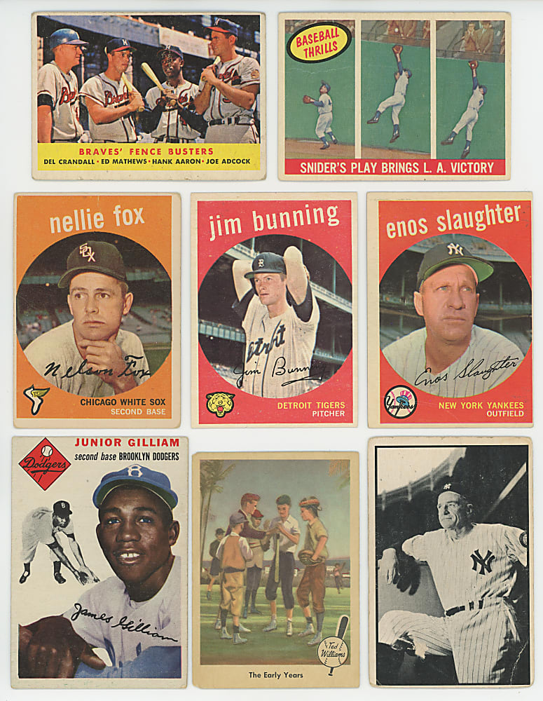 1952-1959 Topps & Bowman Collection (375+) with (20+) Hall of Famers