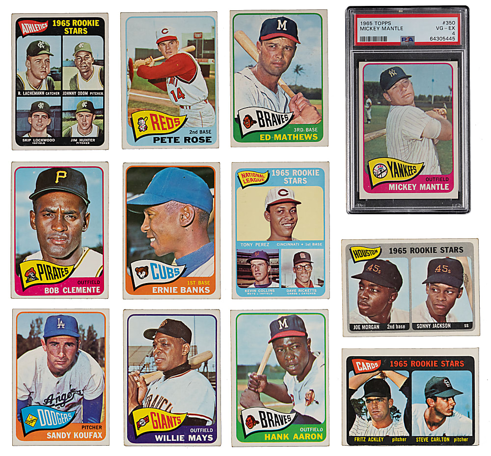 1965 Topps Complete Set (598) with PSA VG-EX 4 Mickey Mantle