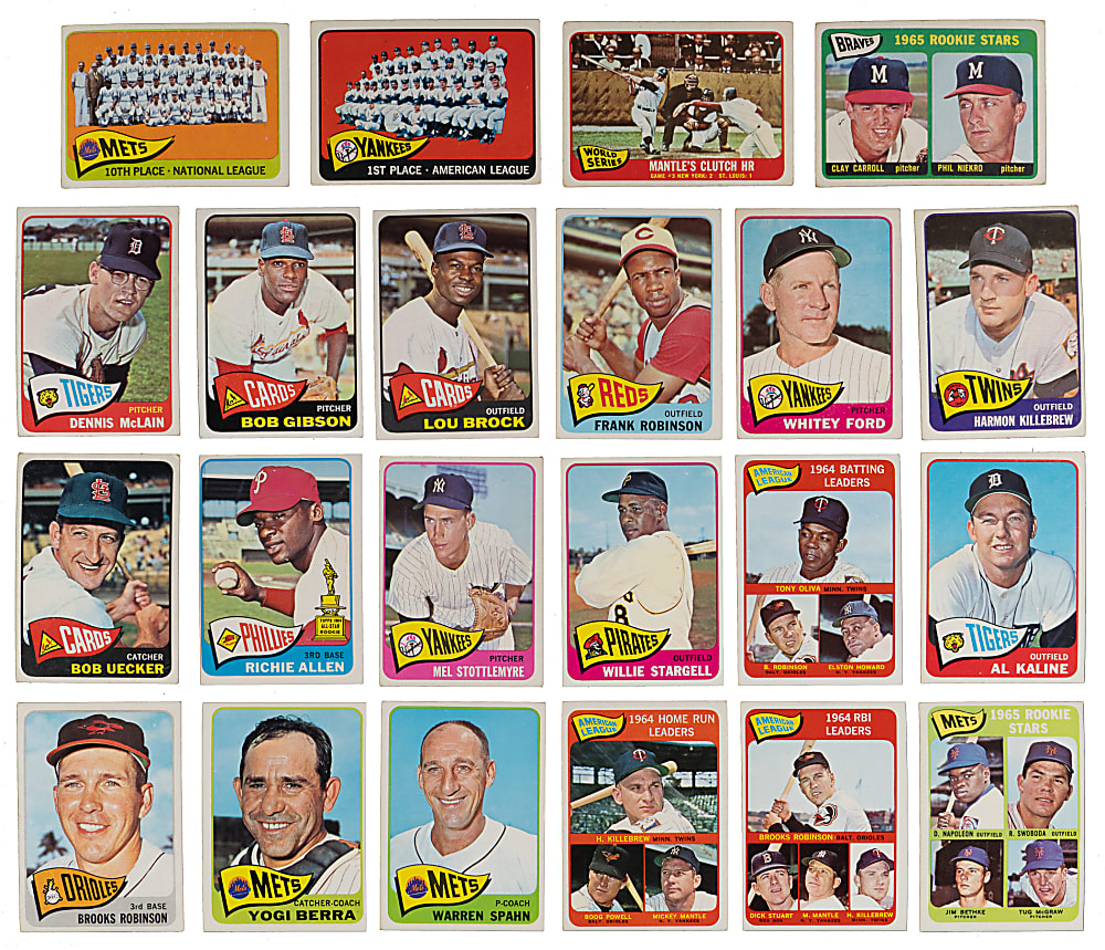 1965 Topps Complete Set (598) with PSA VG-EX 4 Mickey Mantle