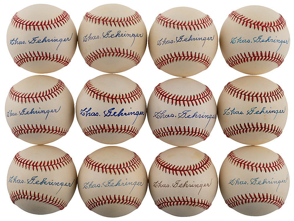 Charlie Gehringer Single-Signed Baseballs (36) with (34) PSA Certified