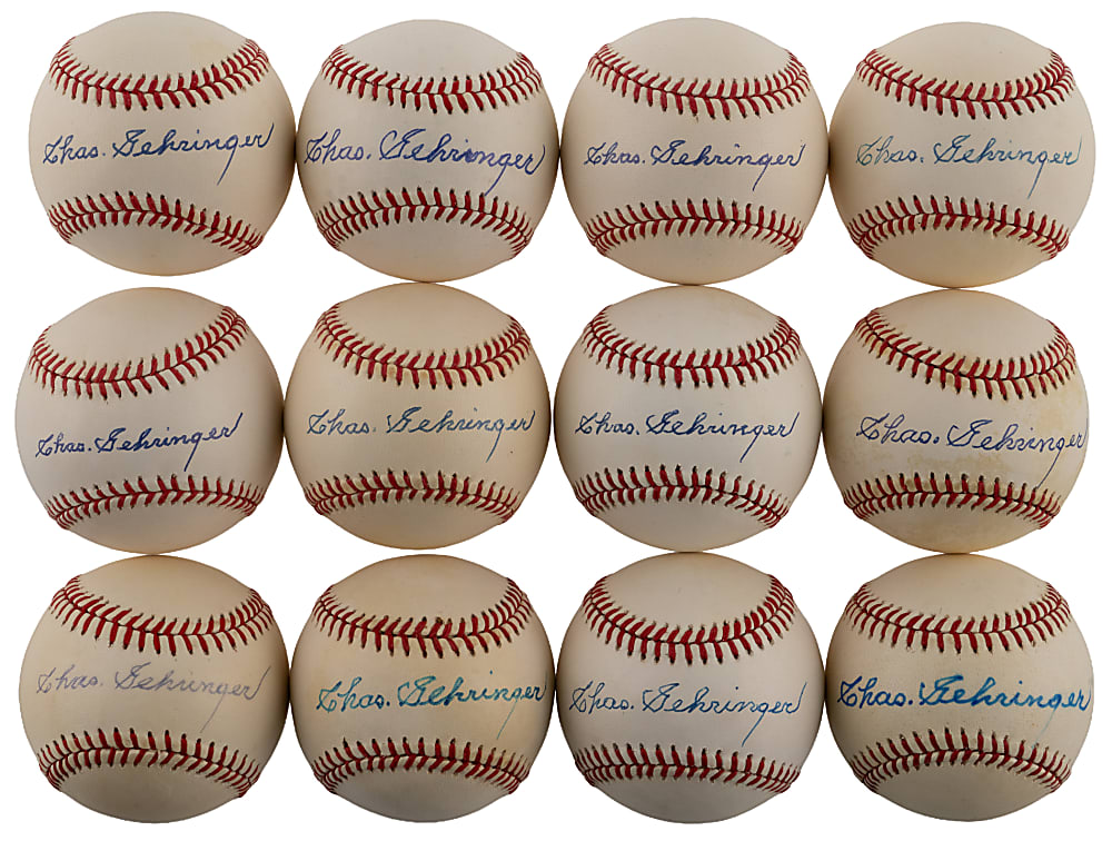 Charlie Gehringer Single-Signed Baseballs (36) with (34) PSA Certified