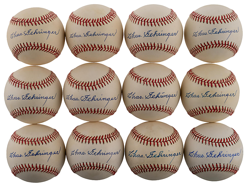 Charlie Gehringer Single-Signed Baseballs (36) with (34) PSA Certified