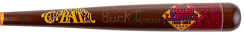 Buck Leonard Single-Signed Cooperstown Co. Limited Edition "Negro Leagues" Bat